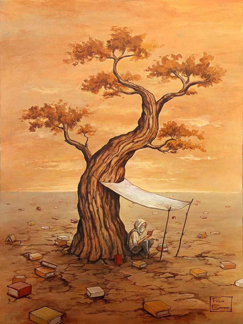 Le Desert - Peinture par l'artiste Félix Girard