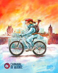 Illustration de la bière du Carnaval de Québec par Félix Girard