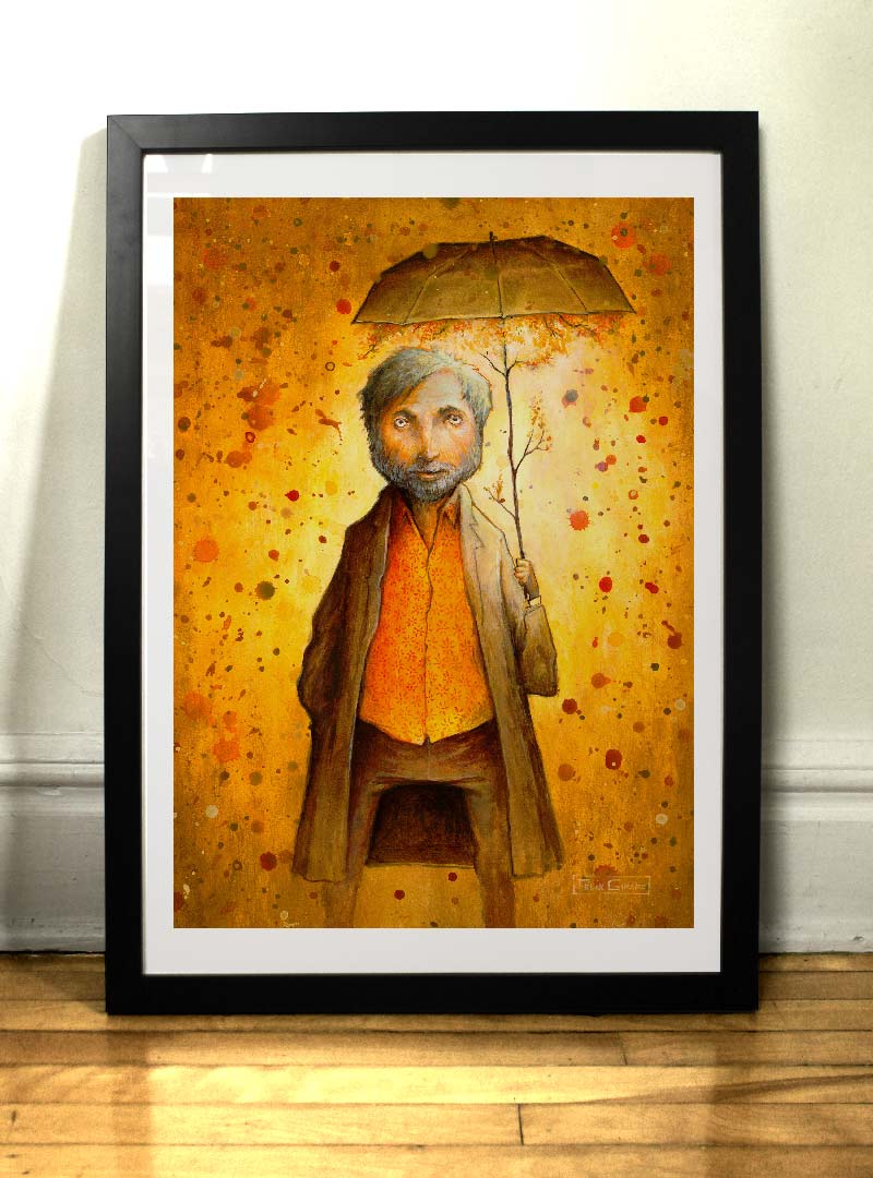 Le beau temps sous la pluie art print by Felix Girard