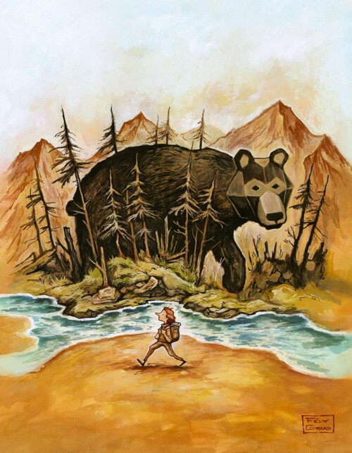Qui a vu l'ours - Illustration par Félix Girard